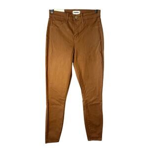 NWT L'Agence Women's Margot High Rise Skinny Pants Camel Size 24 with FLAW